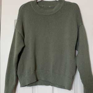 Moss Green knit sweater crew neck